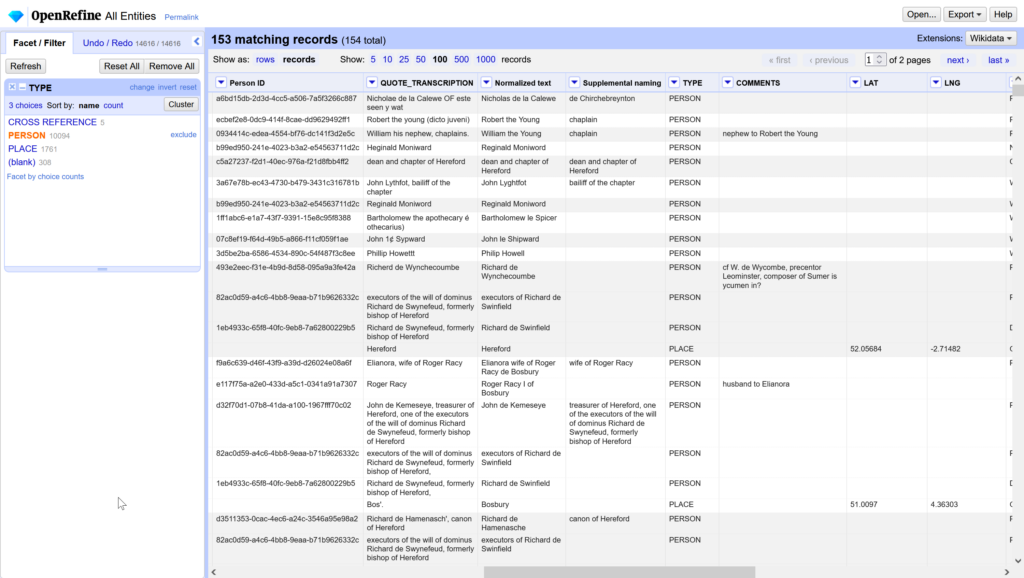 Digital Humanities Tool pick 4: OpenRefine